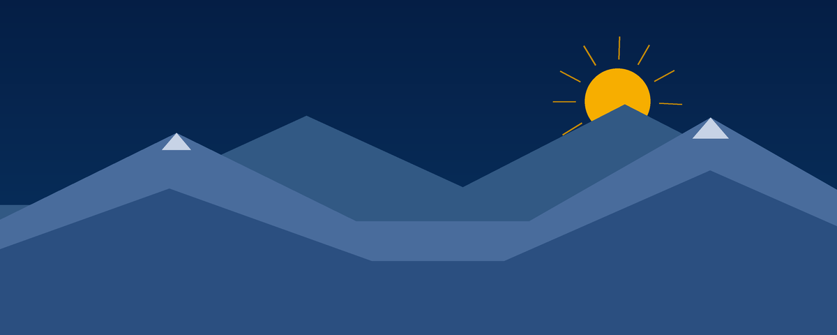 Illustrated Alberta Tomorrow banner with mountains and a rising sun for the article Advance Voting, ID, and Accessibility: The Complete Voter Guide.