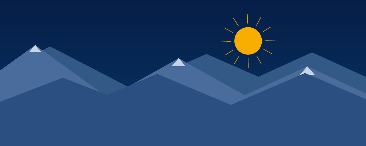 Illustrated Alberta Tomorrow banner with mountains and a rising sun for the article Alberta Energy: Powering Our Own Future.
