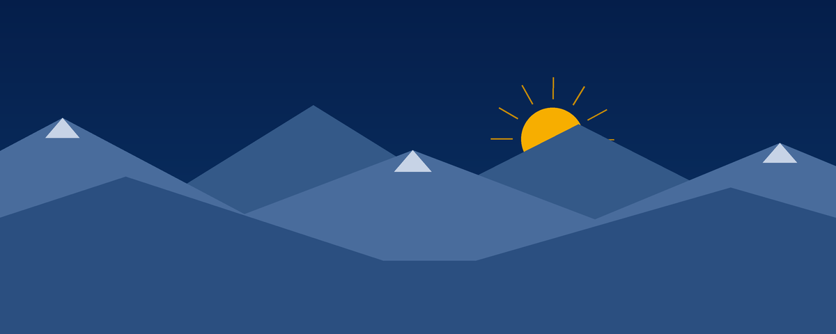 Illustrated Alberta Tomorrow banner with mountains and a rising sun for the article Farmers, Ranchers, and Rural Alberta.