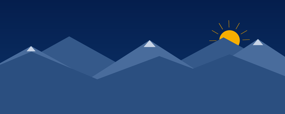 Illustrated Alberta Tomorrow banner with mountains and a rising sun for the article Your Healthcare Under a Stronger Alberta.