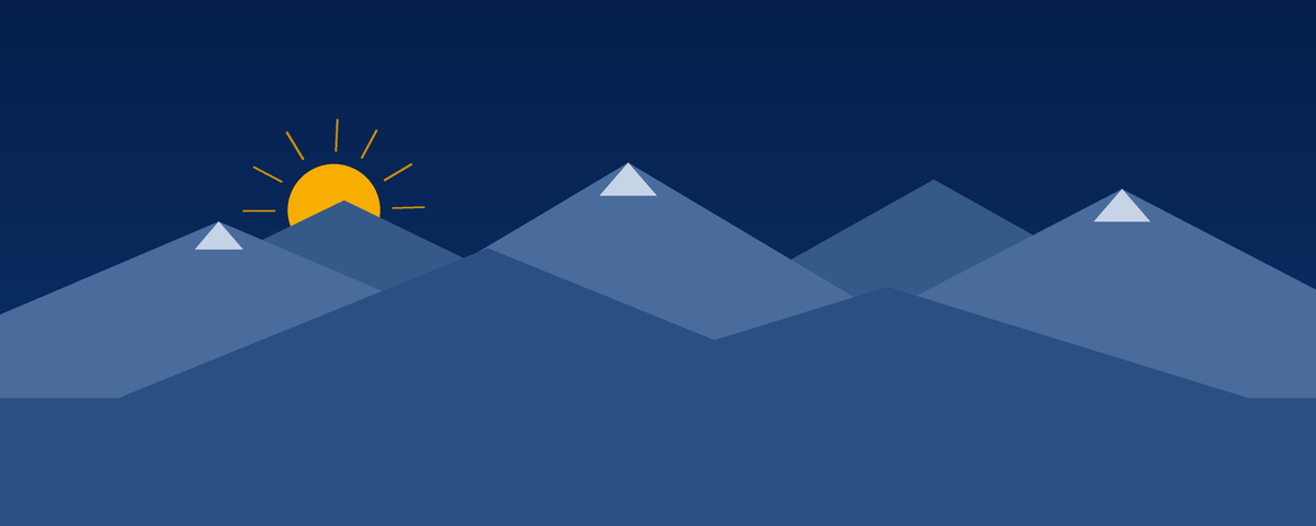 Illustrated Alberta Tomorrow banner with mountains and a rising sun for the article What a YES Vote Means for Alberta Small Business.