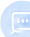 Outlined speech-bubble/community conversation icon inside a pale-blue circular badge.