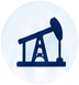 Navy oil-pump line icon centered inside a pale blue circular gradient badge.