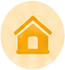 Golden house line icon centered inside a warm pale-yellow circular gradient badge.